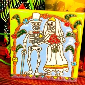 Married Couple Decorative Mexican Tile